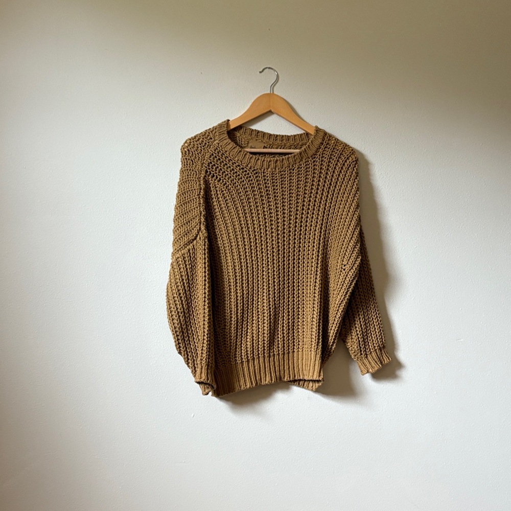 Babaa Tan Crew Neck Sweater